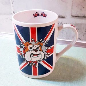 England Bulldog Coffee Mug Tea Cup English Flag